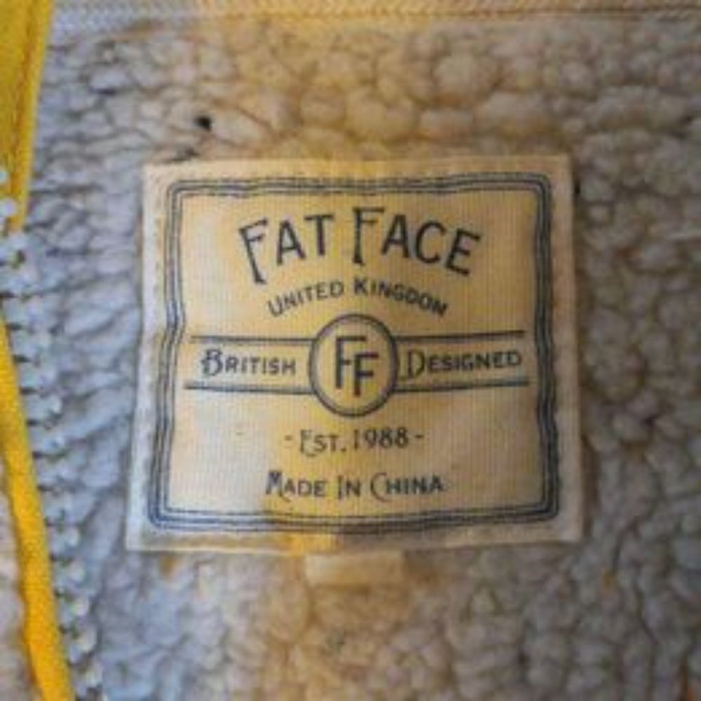 Fat Face Shelby Sherpa Fleece 1/4 Quarter Zip Jacket Mustard Yellow Flec… - Picture 4 of 4